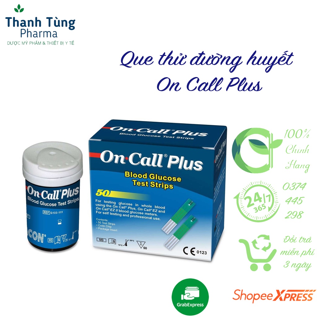 Que thử đường huyết On Call Plus (Date Xa) Hộp 25 Que