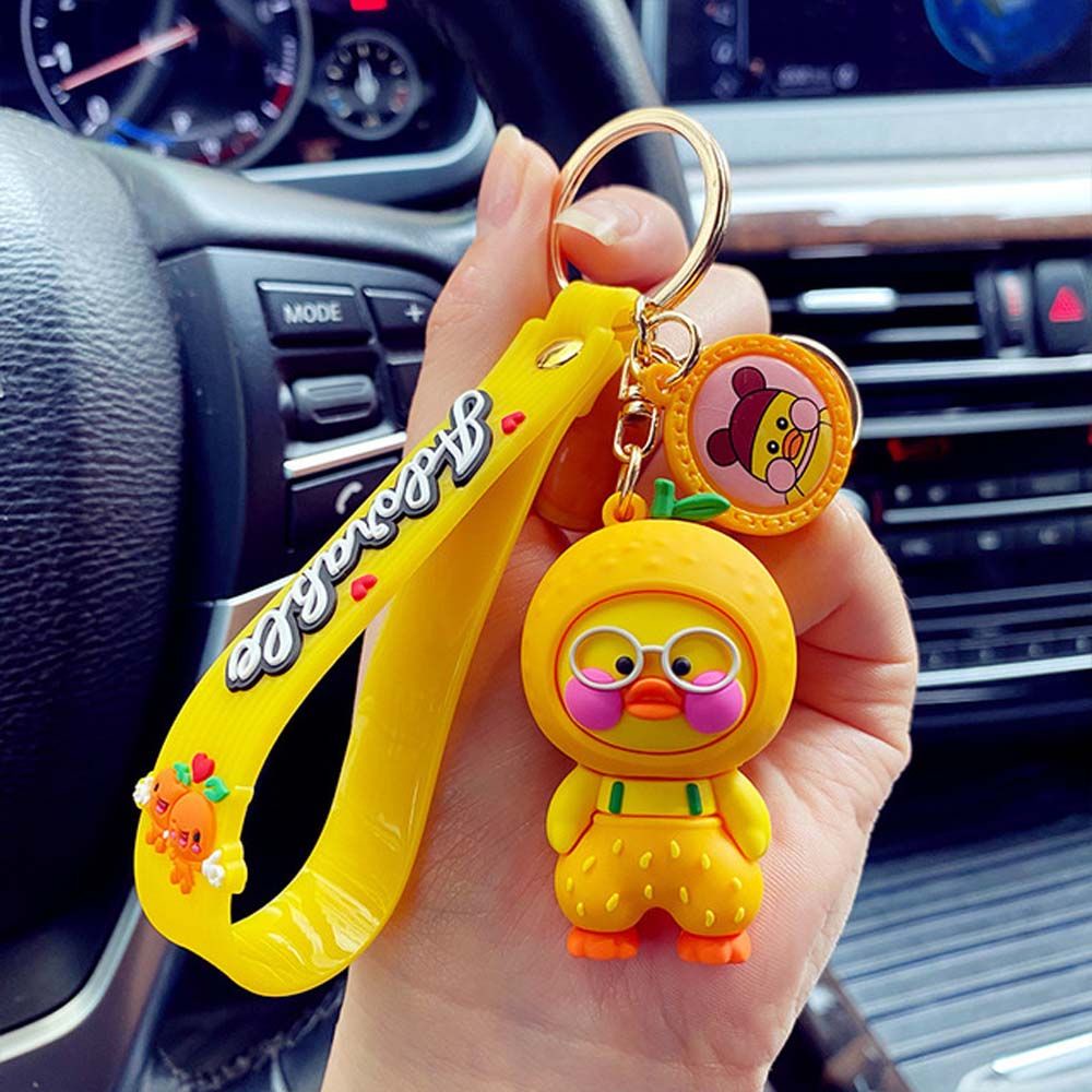 Móc khóa kiểu trái cây/ vịt vàng dễ thương dành cho nữ