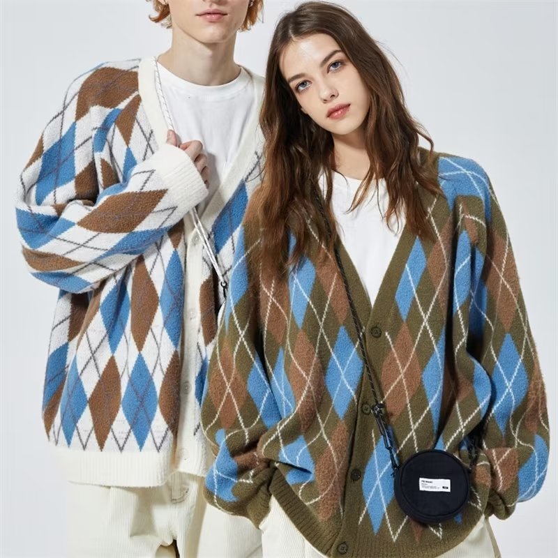 Áo Khoác Cardigan Dệt Kim Cổ Chữ V Thời Trang Mùa Thu Mới Cho Cặp Đôi [M-2xl]