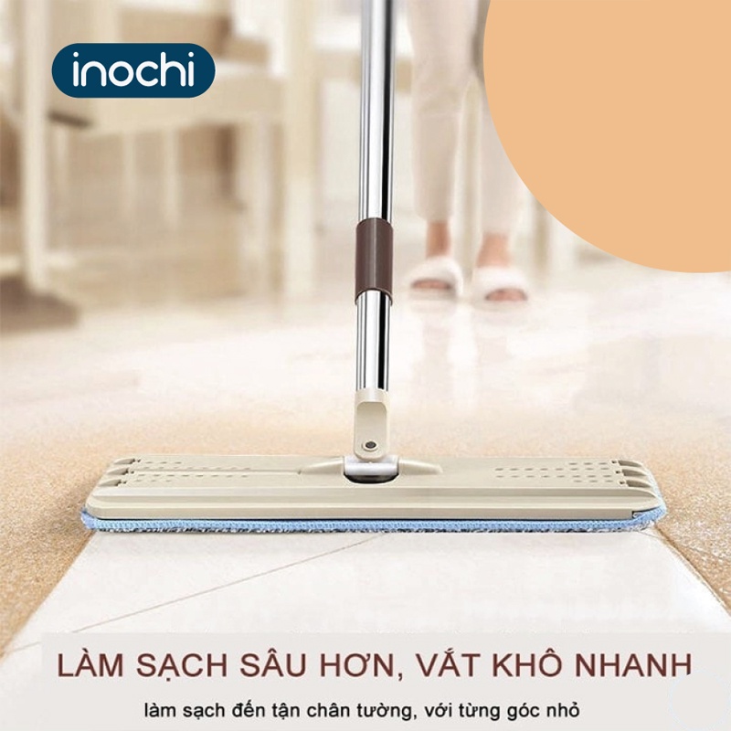 Bộ Cây Lau Nhà Tự Vắt INOCHI Cao Cấp