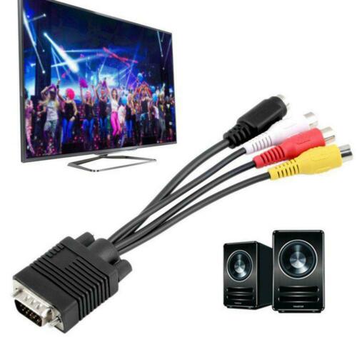 Bộ Chuyển Đổi Vga Svga Sang S-Video 3 Rca Tv Av Cho Pc Best Y6H0