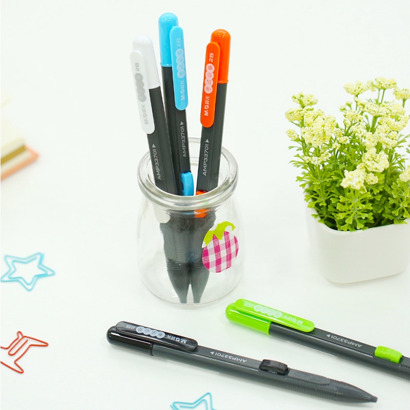 Bút chì chấm thi Bút chì cơ 2B Bút chì cơ khí dùng để quét máy tính Bút chì kiểm tra có thể thu vào