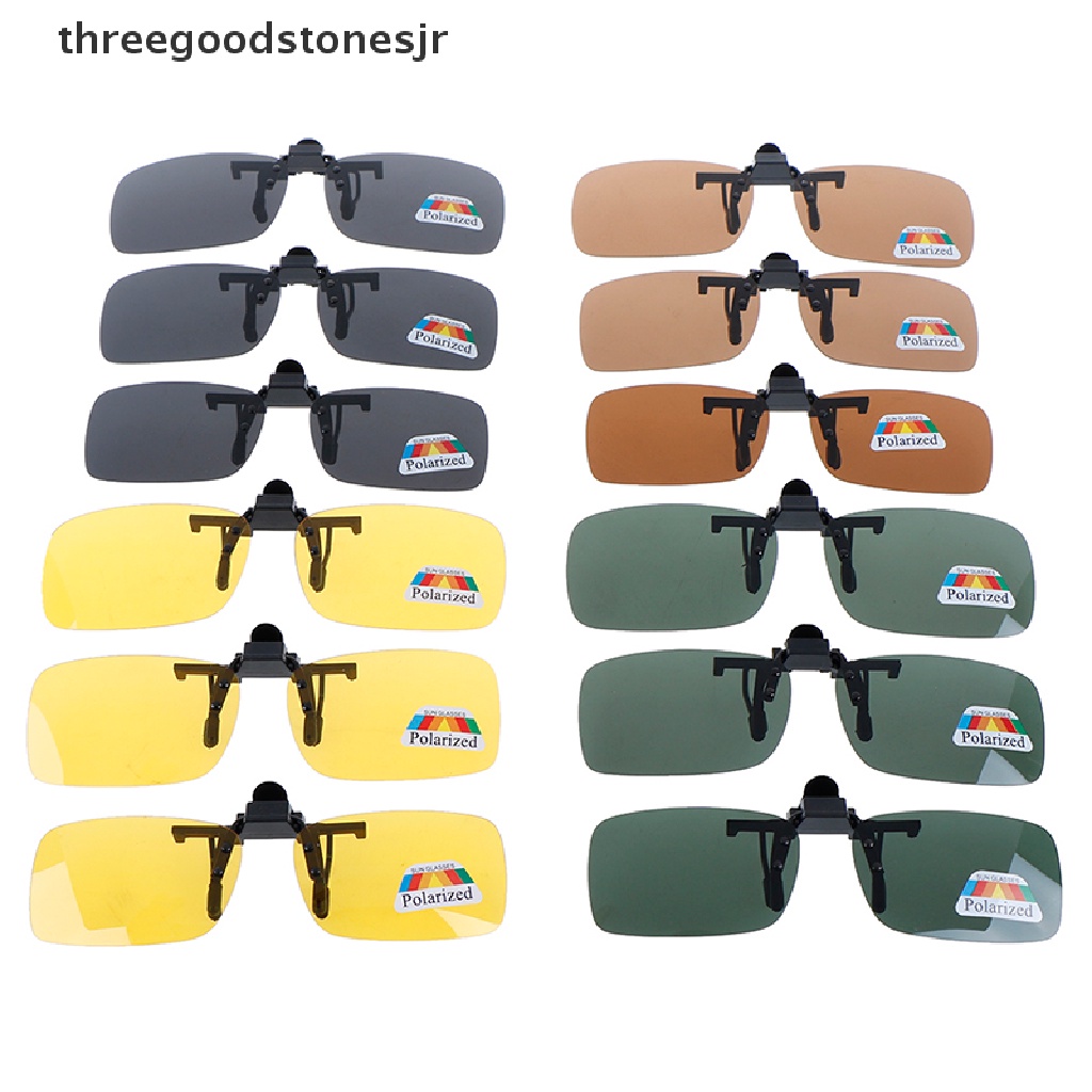Tgsj Clip-on Polarized Day Night Vision Flip-up Lens Kính lái xe Kính râm