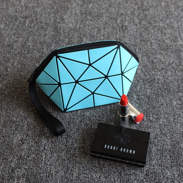 Túi đựng mỹ phẩm mini họa tiết hình thoi xinh xắn