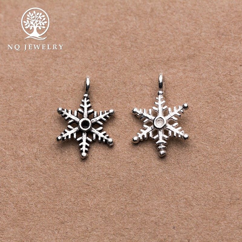 Charm bạc bông tuyết mặt treo - NQ Jewelry