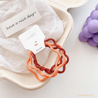 Laa6-4 Miếng Co Giãn Tóc Scrunchies Thời Trang Dây Buộc Tóc Sóng