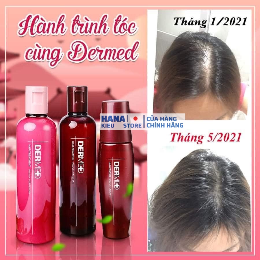 Bộ sản phẩm chăm sóc tóc toàn diện Dermed Hair Shampoo 240ml + Hair Treatment 240ml + Hair Essence 120ml