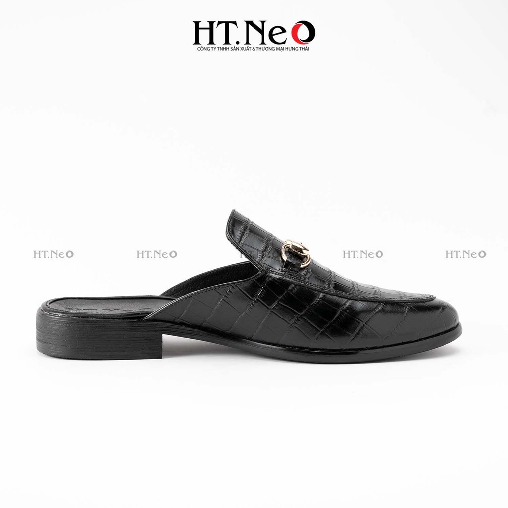 Giày mules nam - Giày sục nam HT.NEO Mẫu sục nam da bò thật cao cấp, Khuy kim loại sang trọng , đế phip gỗ xịn S002 | BigBuy360 - bigbuy360.vn