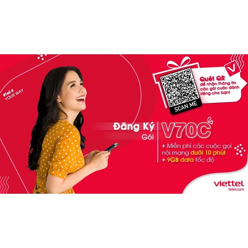 Sim Viettel v50c/ v70c/ V90c/ v120z/ v120n 4G gói cước tomato nghe gọi bình thường/ TELESALE/TẠO TK