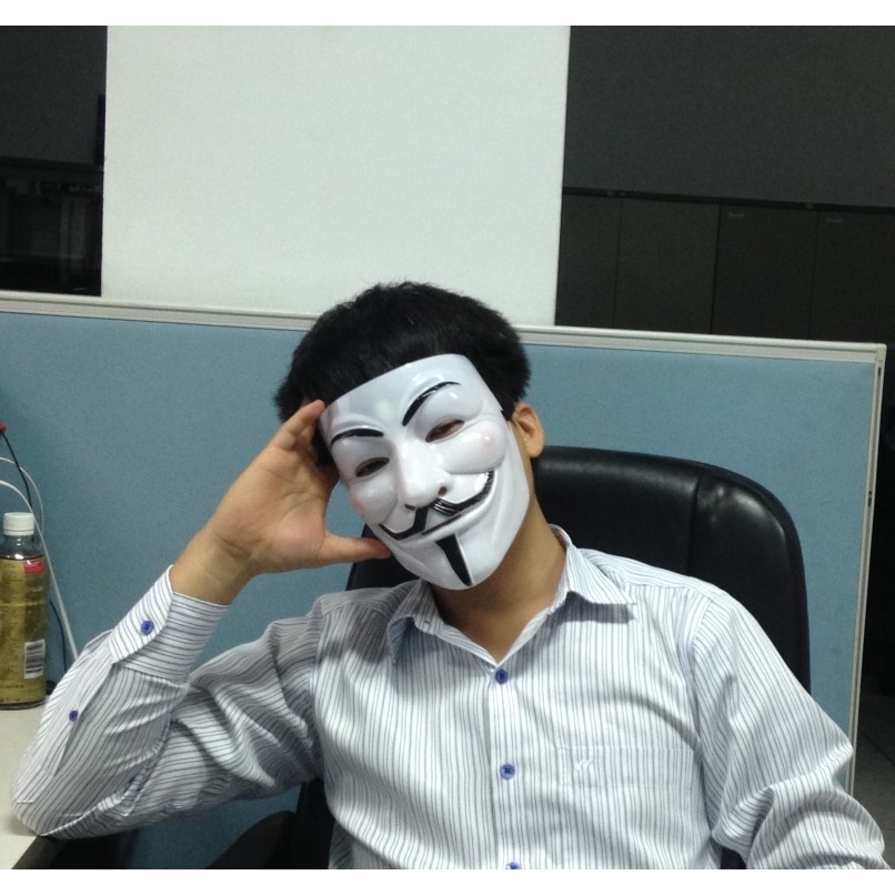Mặt Nạ Hacker Anomynous Bậc Thầy Ẩn Danh Nhựa Bền Cứng