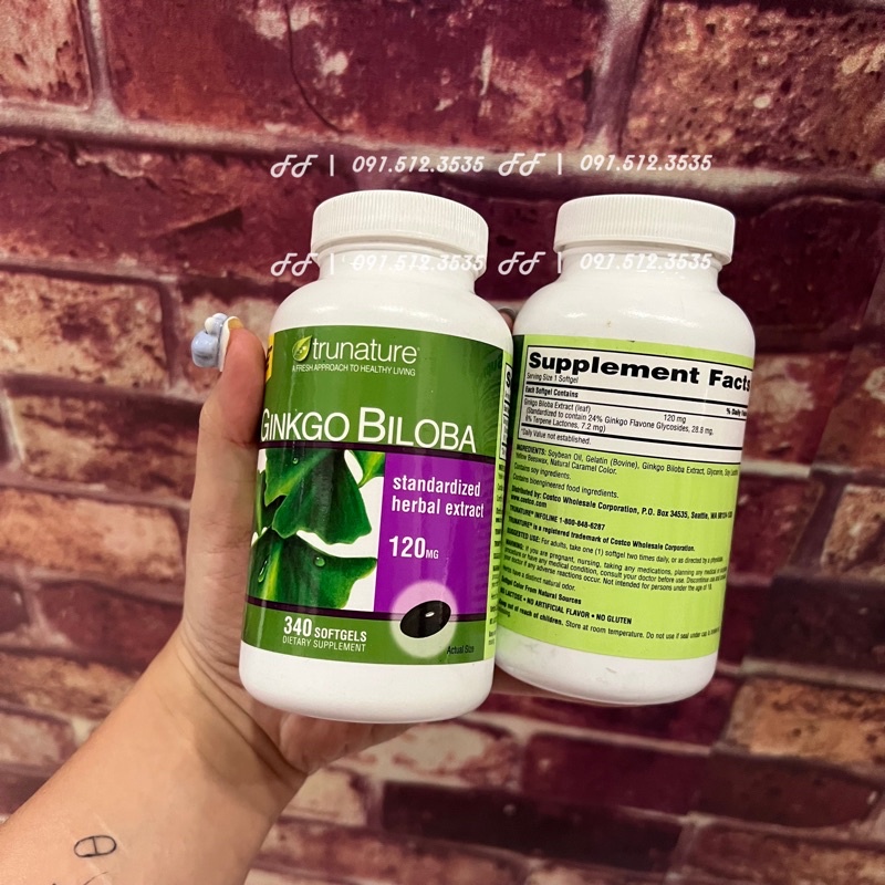 Bổ não Mỹ, Bổ não Ginkgo Biloba 340 Viên