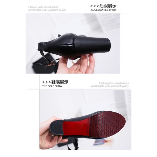 Giày Cao Gót Ulzzang 8241610 Thời Trang Cho Nữ ( sẵn)