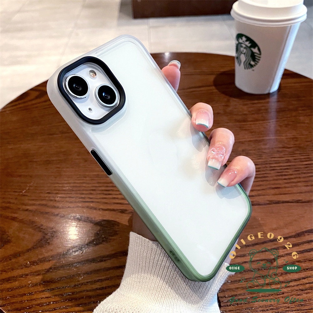 Ốp Điện Thoại Acrylic Chống Rơi Màu Gradient Cho Iphone 13 12 11 Pro Max