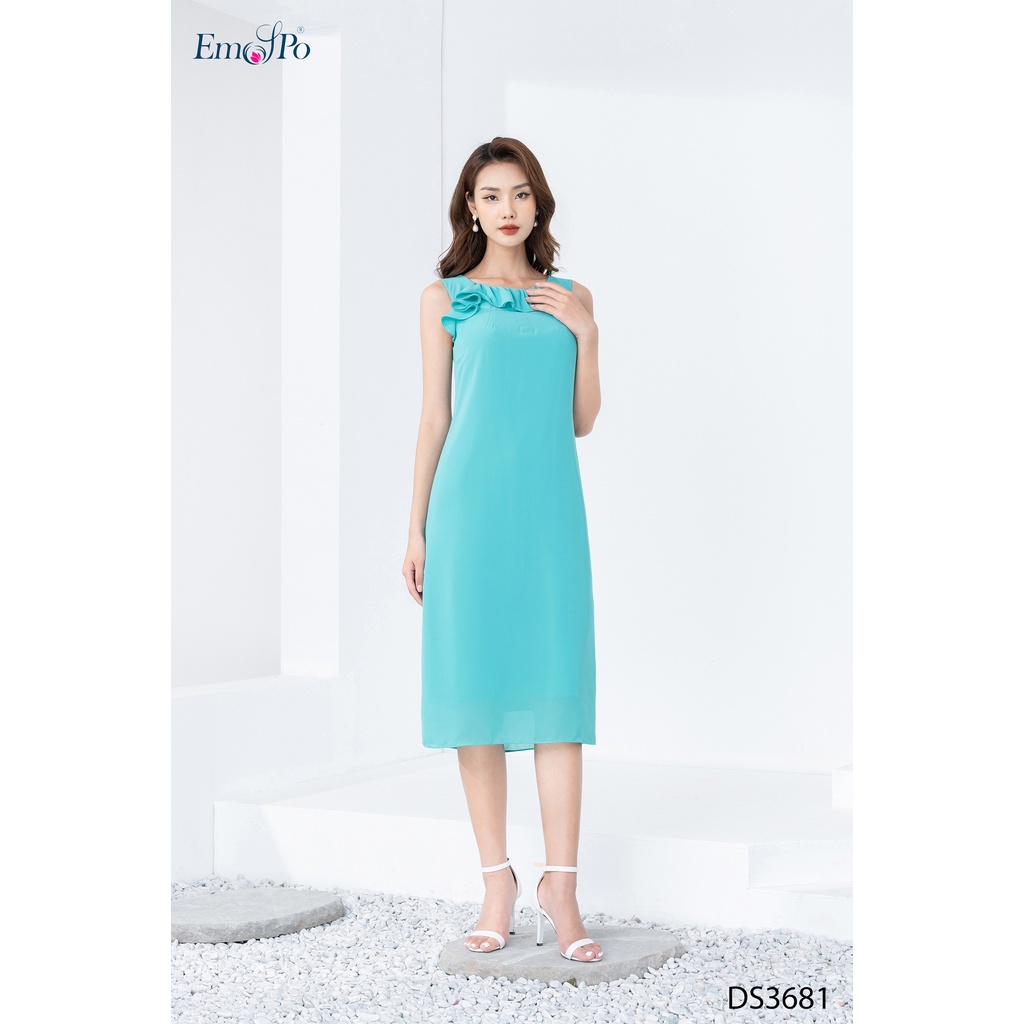 Đầm suông Emspo bèo ngực, đai buộc rời DS3681