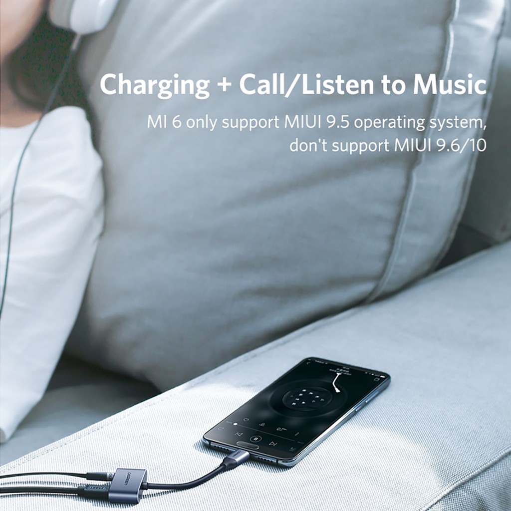 Cáp Chia USB C ra Audio 3.5mm &amp; USB C Charging Cao Cấp UGREEN CM193