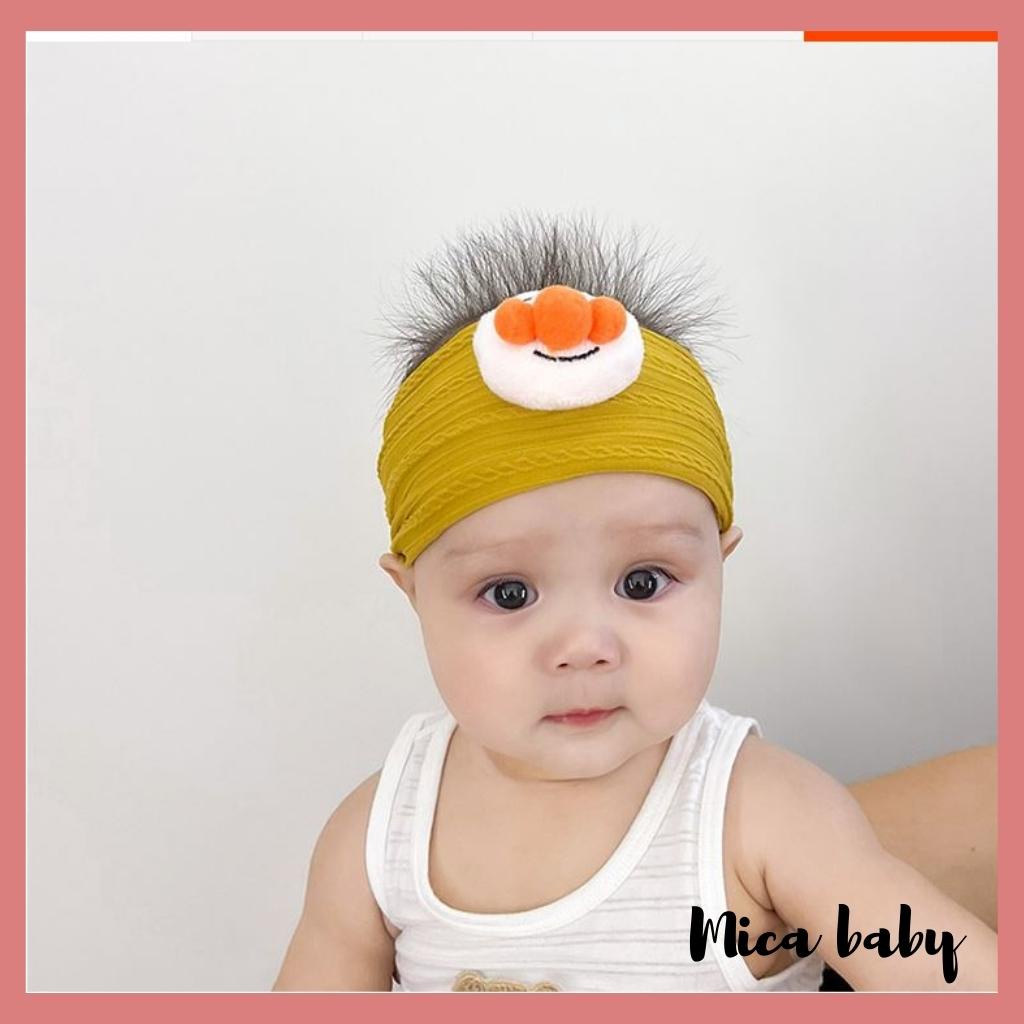 Băng đô cho bé bản to chất thun gân đính chú hề dễ thương cho bé BD70 Mica baby