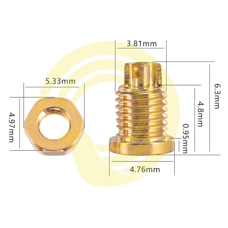 Cặp đai ốc bằng đồng nguyên chất mạ vàng jMMCX DIY IE800