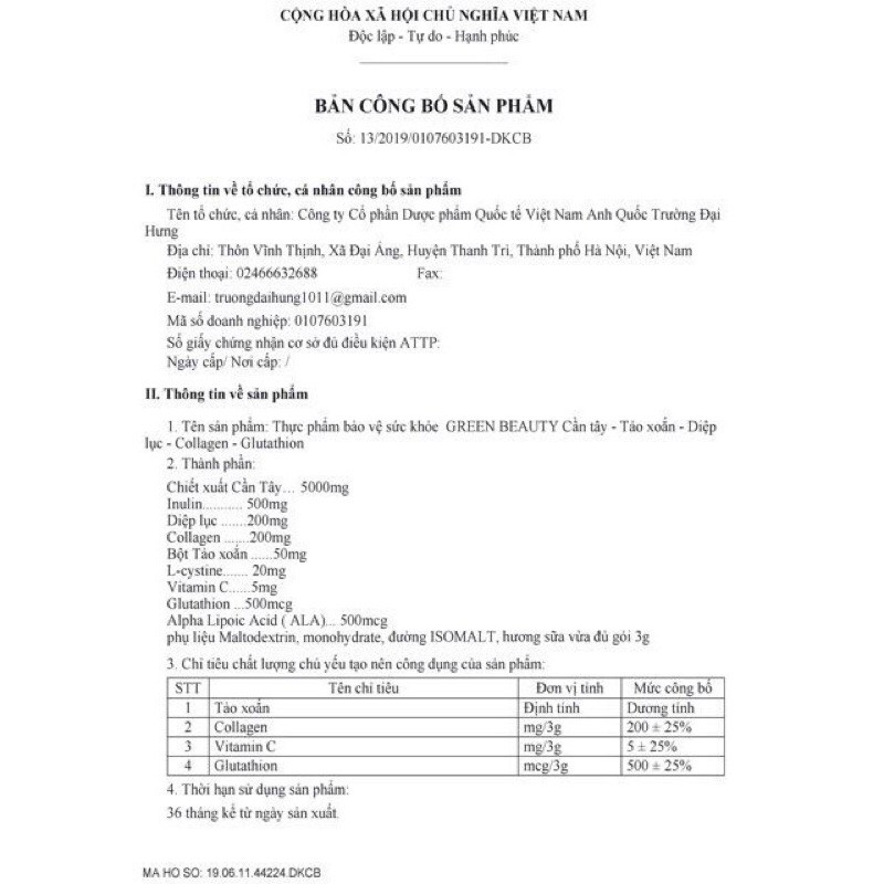 Nước ép cần tây GREEN BEAUTY hộp 32 gói | BigBuy360 - bigbuy360.vn