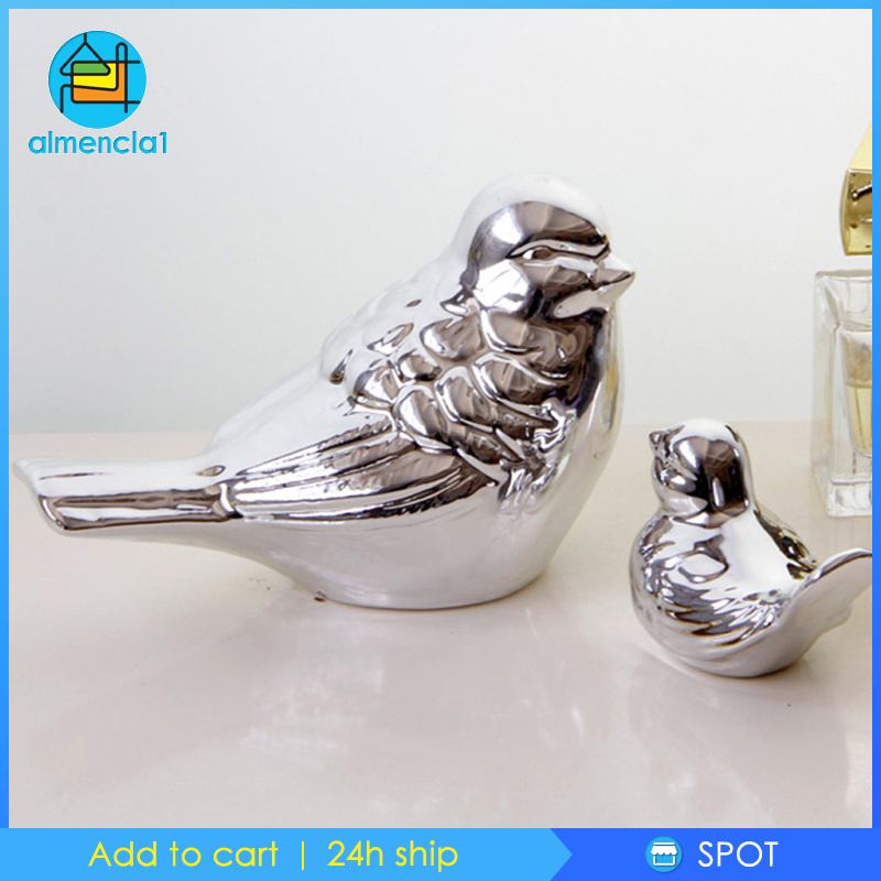 [ALMENCLA1]Ceramic Bird Magpie Shaped Ornament Decorative Accent Piece Desktop Decor L