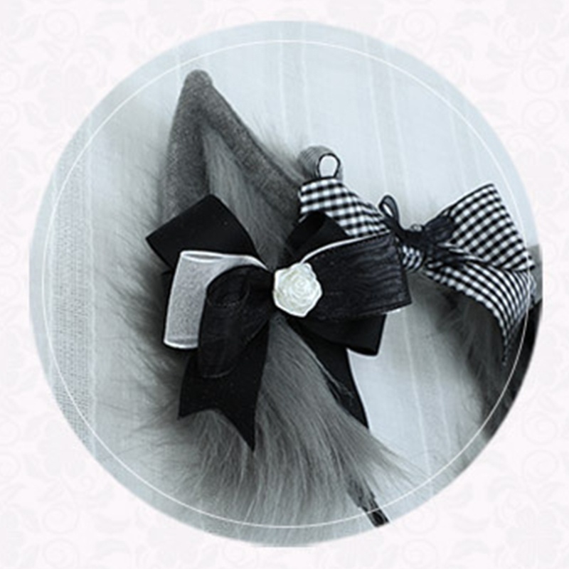 Flgo Băng Đô Cài Tóc Trang Điểm / Làm Đạo Cụ Chụp Ảnh Hình Tai Động Vật Hoạt Hình Bằng Lông Nhung Dành Cho Bạn Nữ