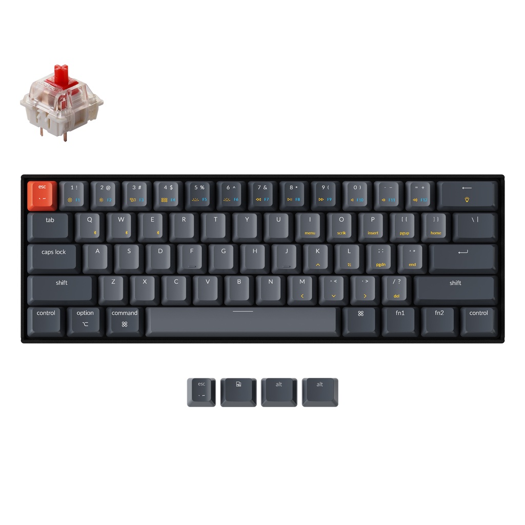 Bàn Phím Cơ Không Dây Keychron K12 - Nhôm - LED RGB - Hot-Swap