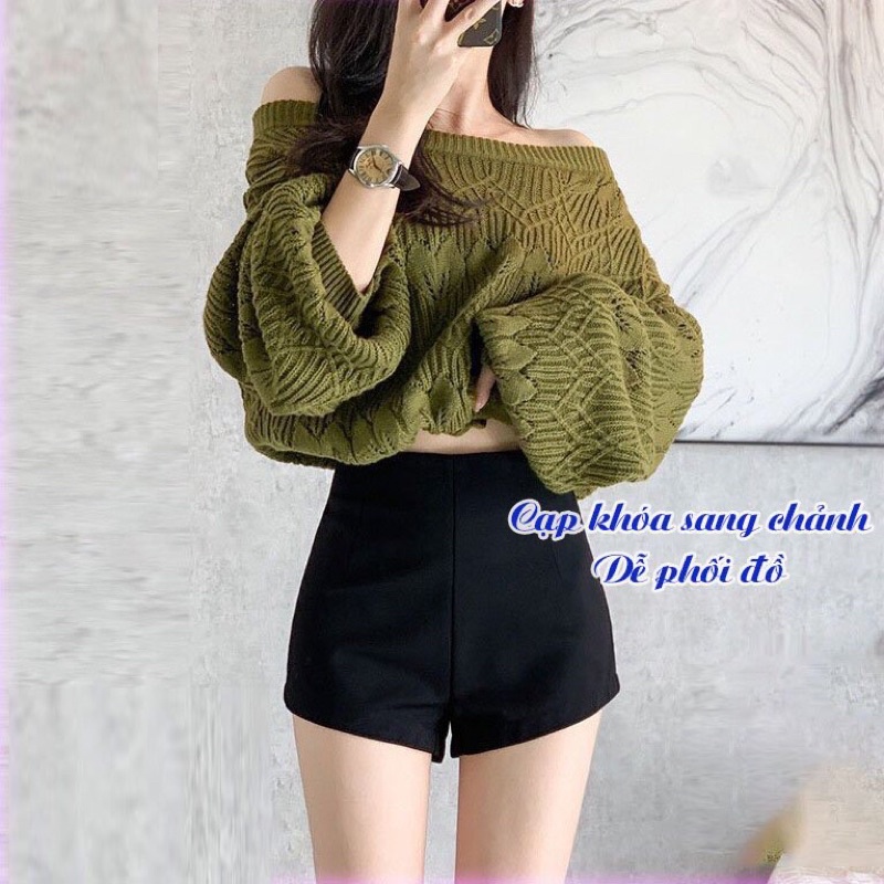 Quần Short Dancer Lưng Cao Co Dãn Cho Nữ - Quần Đùi Nữ lưng Cao CẠP KHÓA Dáng Ôm Nâng Mông - HiMie | BigBuy360 - bigbuy360.vn