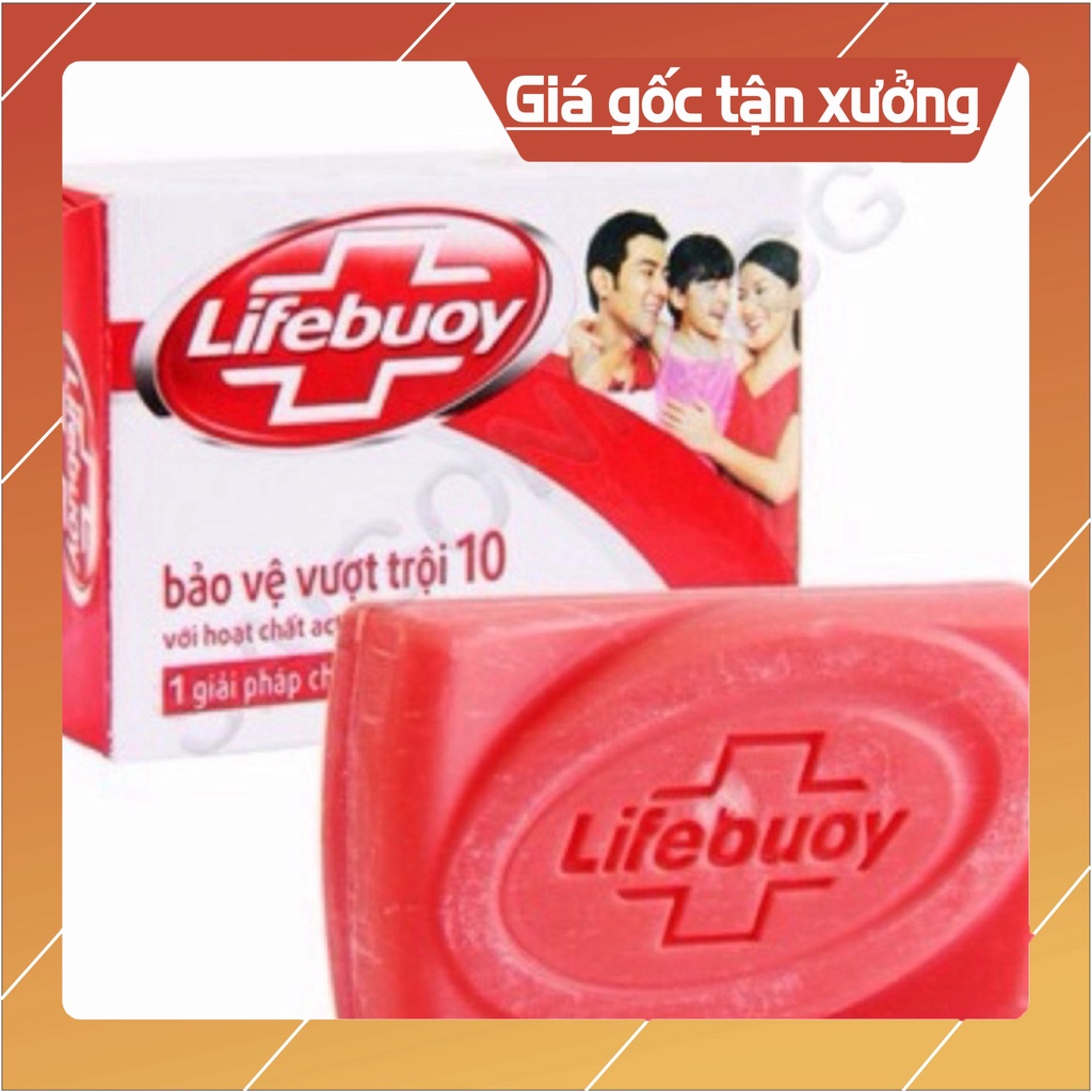 Combo 3 cục Xà Bông Cục Lifebuoy diệt khuẩn Bảo Vệ Vượt Trội tặng khăn