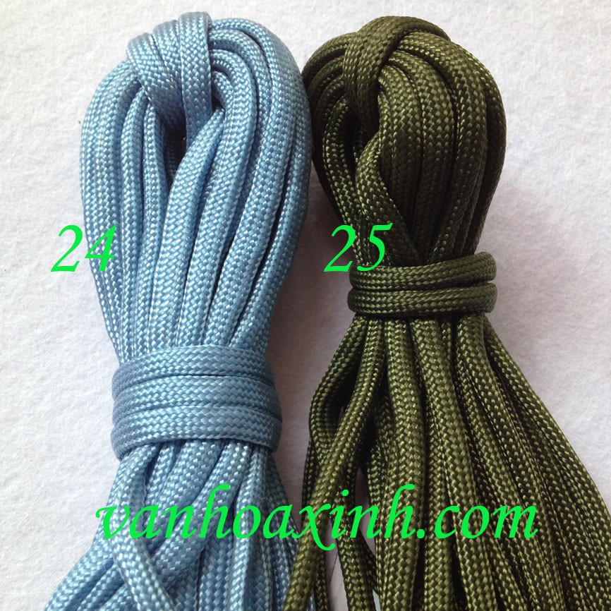 Bó 2.5m Dù paracord size 5mm đan vòng sinh tồn cho nam giới có lõi rút