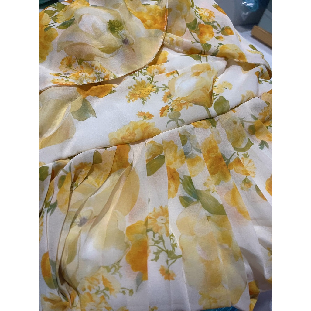 Váy Maxi 2 Dây Hoa Bèo Tầng Dáng Dài