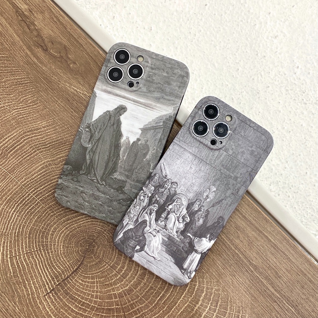 Ốp Điện Thoại Mềm Hình Tranh Sơn Dầu Cho Iphone 7plus / 8plus x / xs xsmax 11 11promax 12 12pro 12promax 13 13pro 13promax 12mini 13mini