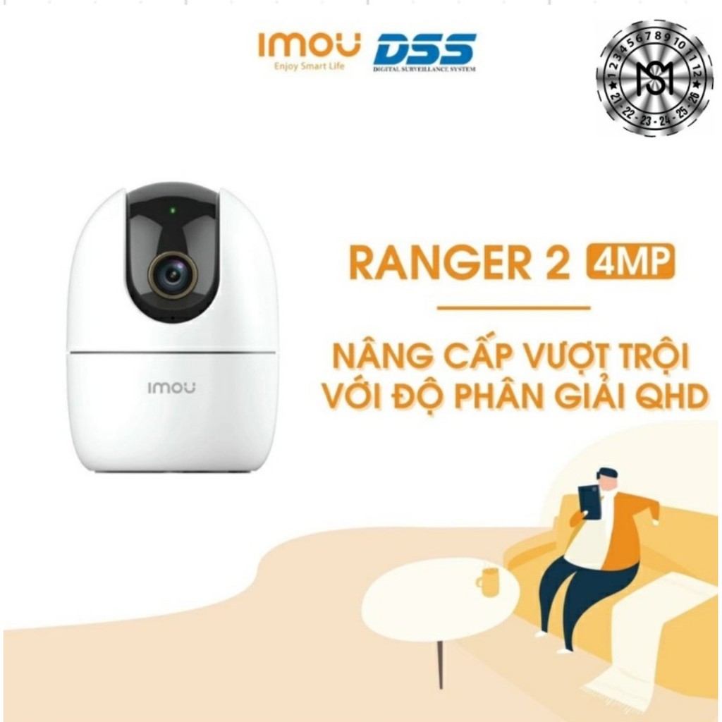 Camera Imou A42P 4.0MP hoặc A22EP 2.0MP xoay 360đ, chính hãng Fullbox 100%