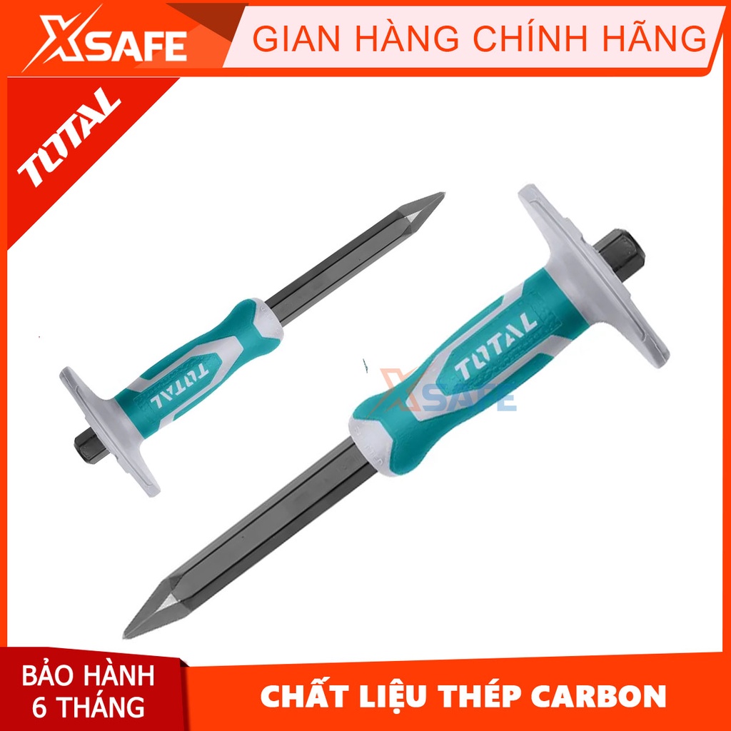 Đục bê tông nhọn TOTAL siêu cứng Đục nhọn thép carbon cao cấp chắc chắn, bền bỉ, khả năng chịu nhiệt, chịu lực cao