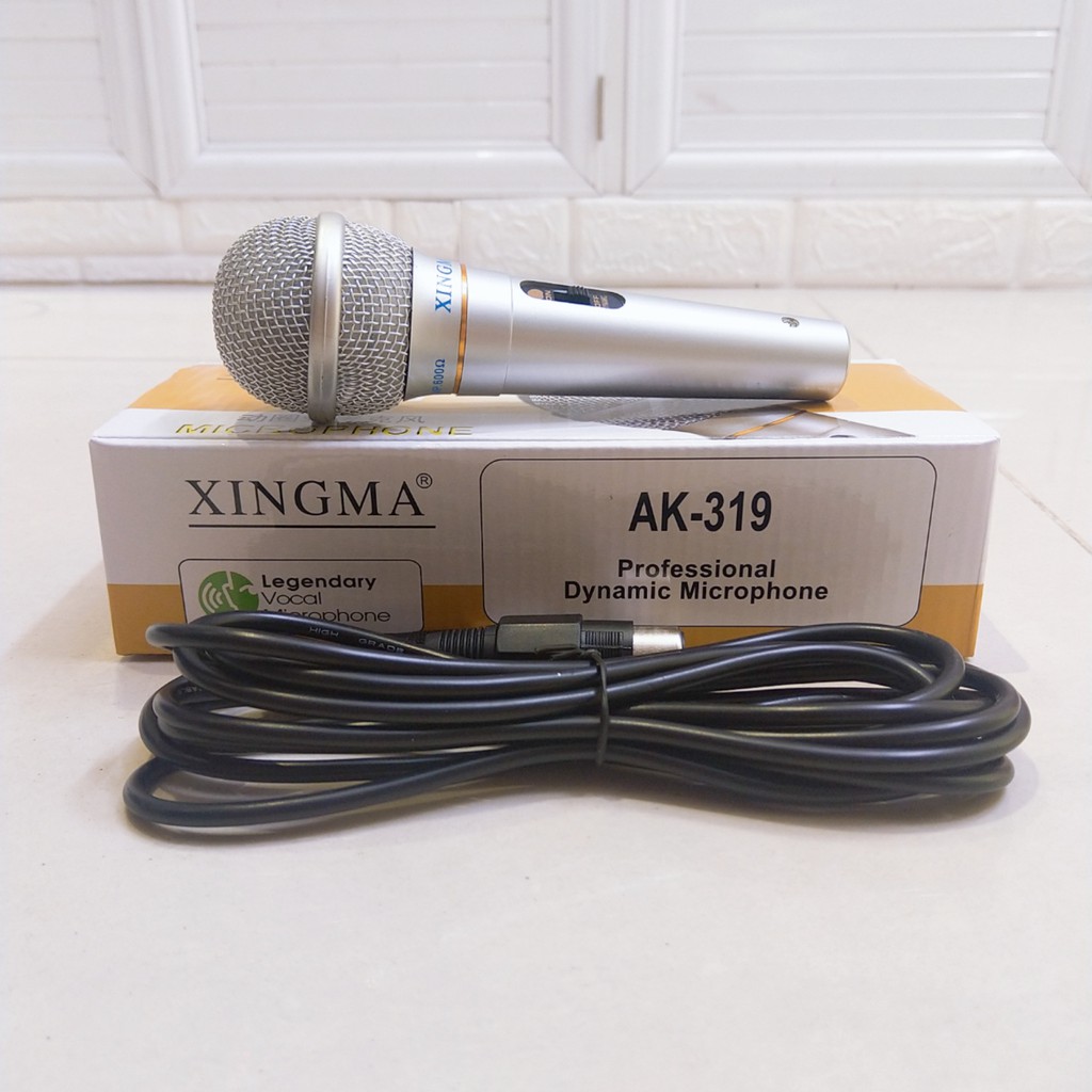 Mic hát karaoke giá rẻ, Mic karaoke XINGMA AK-319, Mic hát có dây chống hú cao cấp - Bảo hành 12 tháng