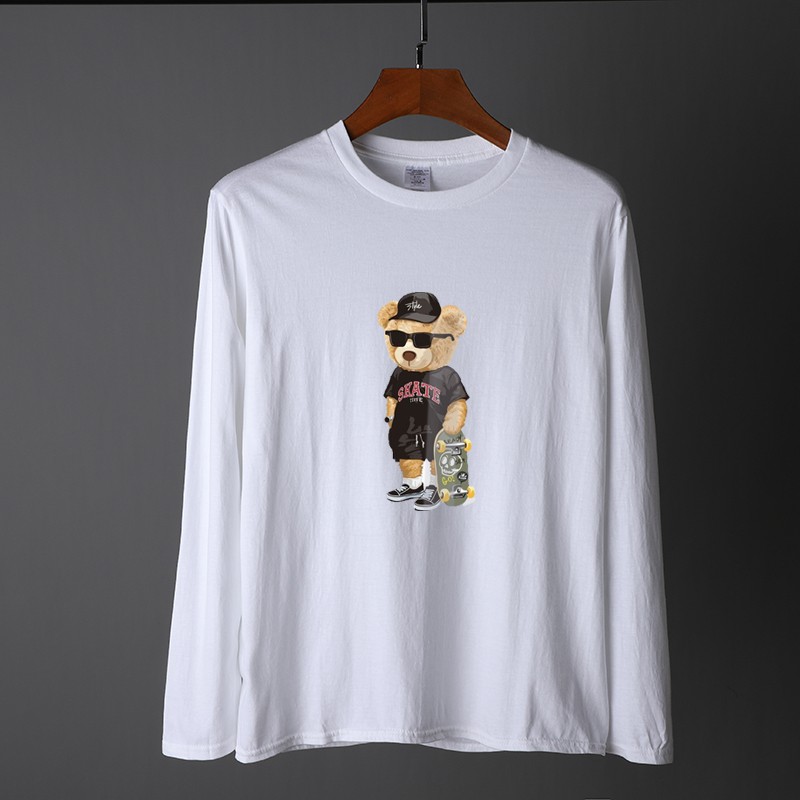 Áo thun dài tay nam nữ unissex thiết kế cổ tròn 2 màu đen , trắng basic vải coton giữ nhiệt ATH1 | BigBuy360 - bigbuy360.vn