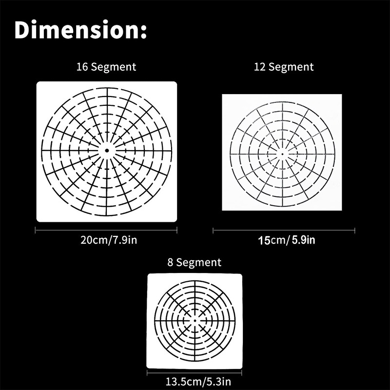 Bộ 17 Dụng Cụ Khuôn Họa Tiết Mandala Gồm Bút Bi Và Khay Đựng Sơn