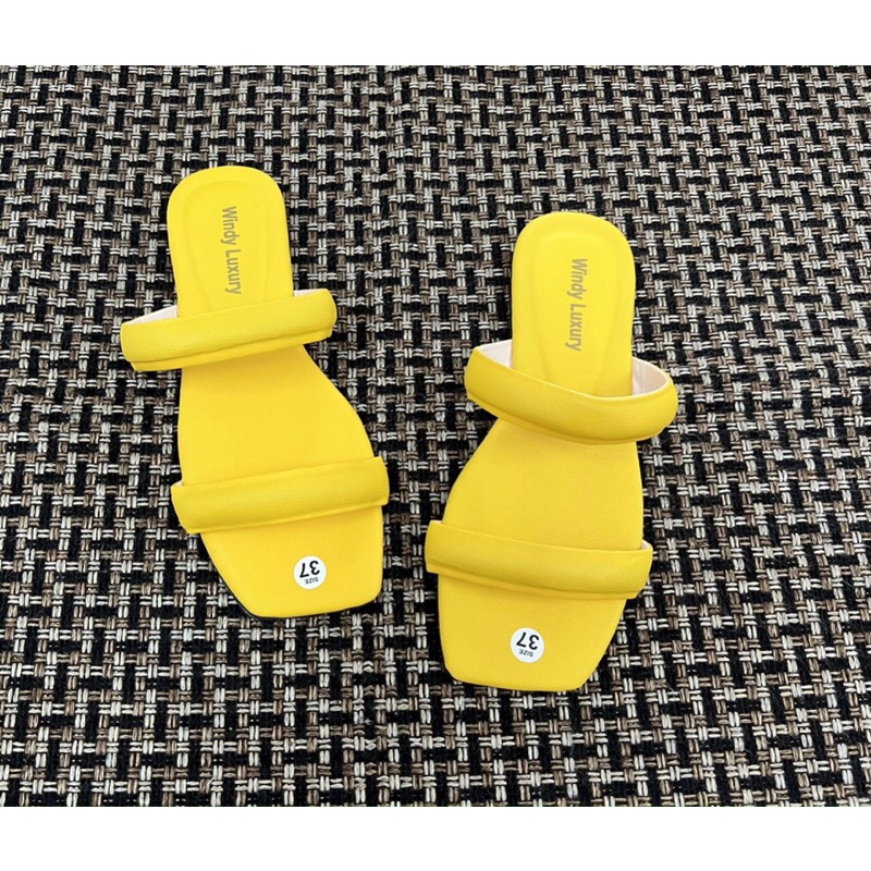 Dép lê nữ 2 quai phồng đế bệt siêu hot