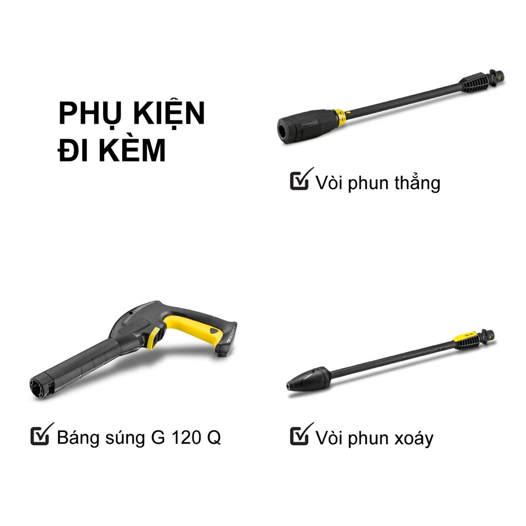 (Sản xuất Đức) Máy phun rửa áp lực cao Karcher K2 full control