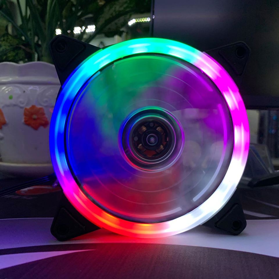 FAN LED COOLMOON RAINBOW DUAL RING - NO HUB