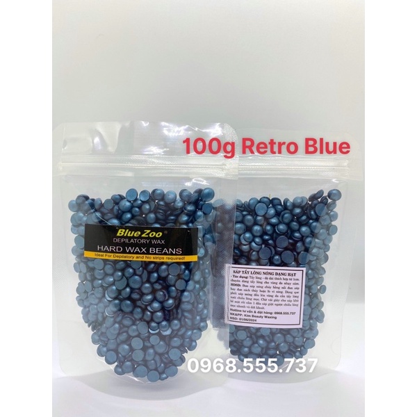 100g Sáp Hard wax beans Bluezoo Siêu dẻo cho da nhạy cảm Bikini