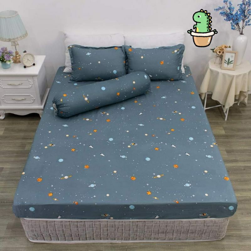Set 1 ga kèm 2 vỏ gối chất poly cotton kích thước 1m6x2m hoặc 1m8x2m độ dày đệm 10cm | BigBuy360 - bigbuy360.vn