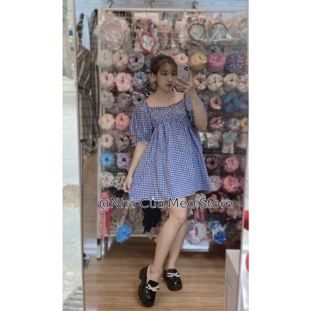 Đầm baby doll caro siêu dễ thương