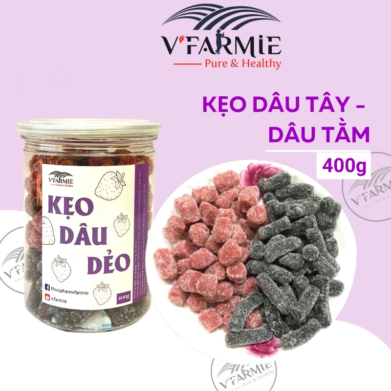 Kẹo dẻo dâu tây dâu tằm Đà Lạt chua ngọt 400g