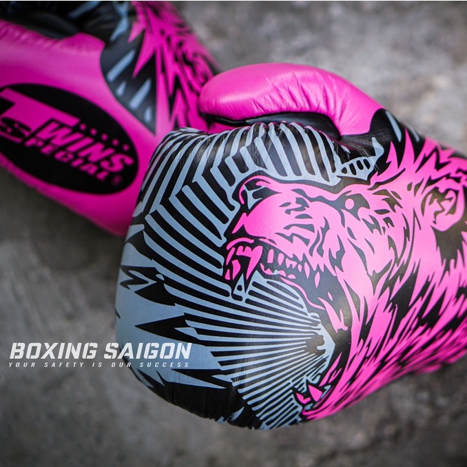 Găng tay Boxing Muay Thai Twins FBGV-50 Wolf - Dark Pink