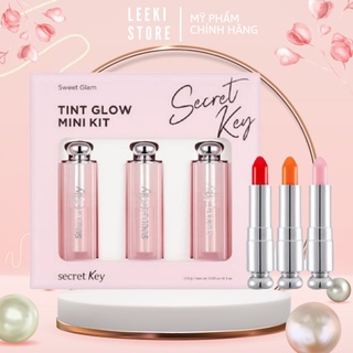 (NEW) Set Son Dưỡng 3 Cây Mini Secret Key Sweet Glam Tint Glow