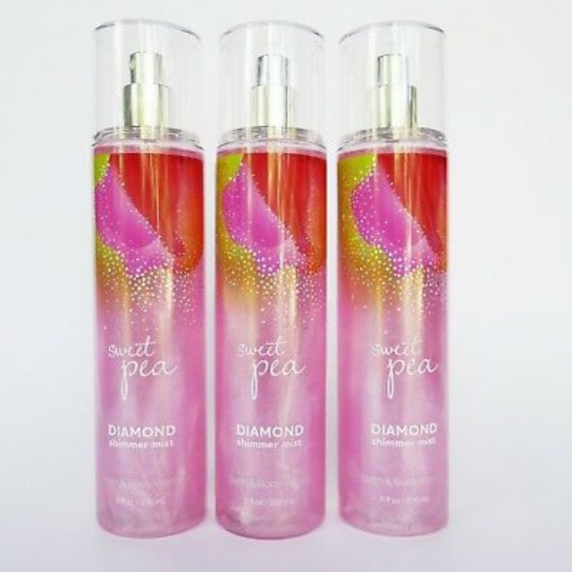 Xịt thơm toàn thân ánh nhũ Bath & Body Works Sweet Pea Diamond Shimmer Mist 236ml