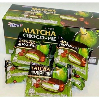 Hộp 12 bánh chocopie matcha trà xanh kisco thái lan 300g - hộp 12 cái
