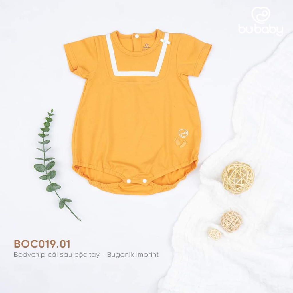 Bộ body chip cài sau cộc tayBu, Bubaby BUGANIK IMPRINT 3m - 12m