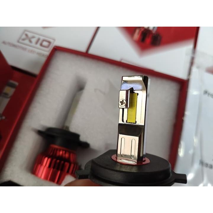 Bộ 2 bóng LED Mitra X10 chân H4 thế hệ mới sáng hơn và tốt hơn