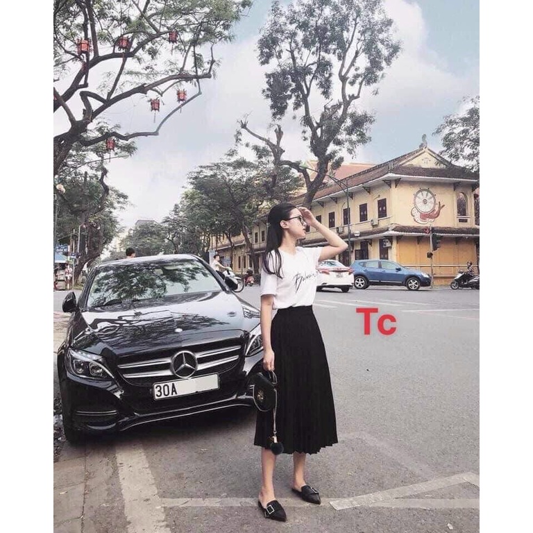 Chân Váy Nữ,Chân Váy Dáng Dài Xếp Ly Siêu Đẹp Chất umi Hàn Cao Cấp | BigBuy360 - bigbuy360.vn