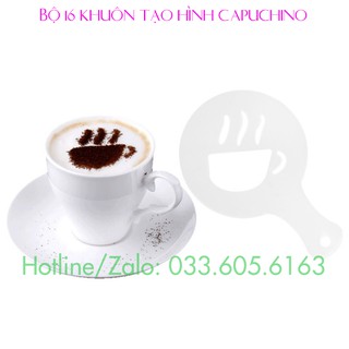 Khuôn Tạo Hình Capuchino gồm 16 hình khác nhau